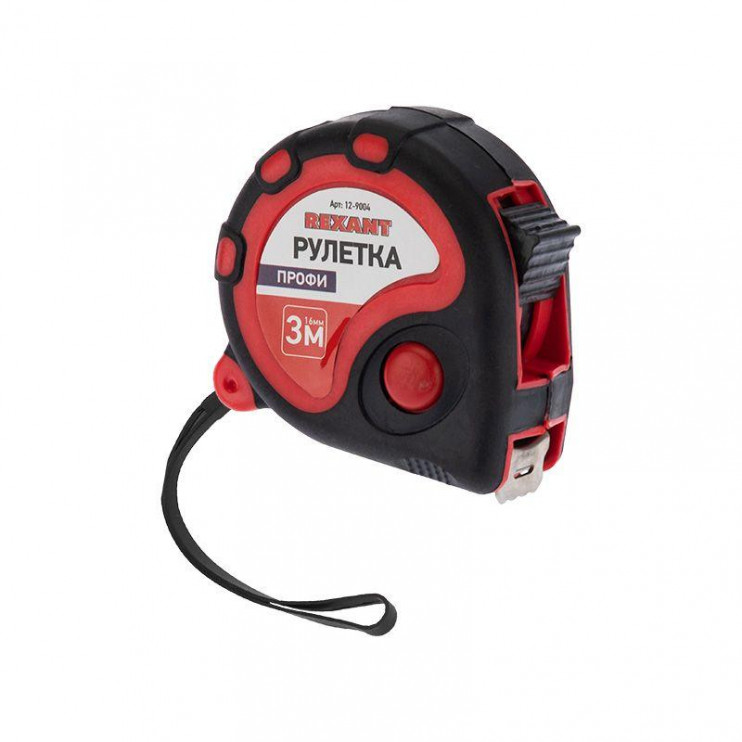 Рулетка измерительная Профи 3мх16мм прорезиненный корпус Rexant 12-9004