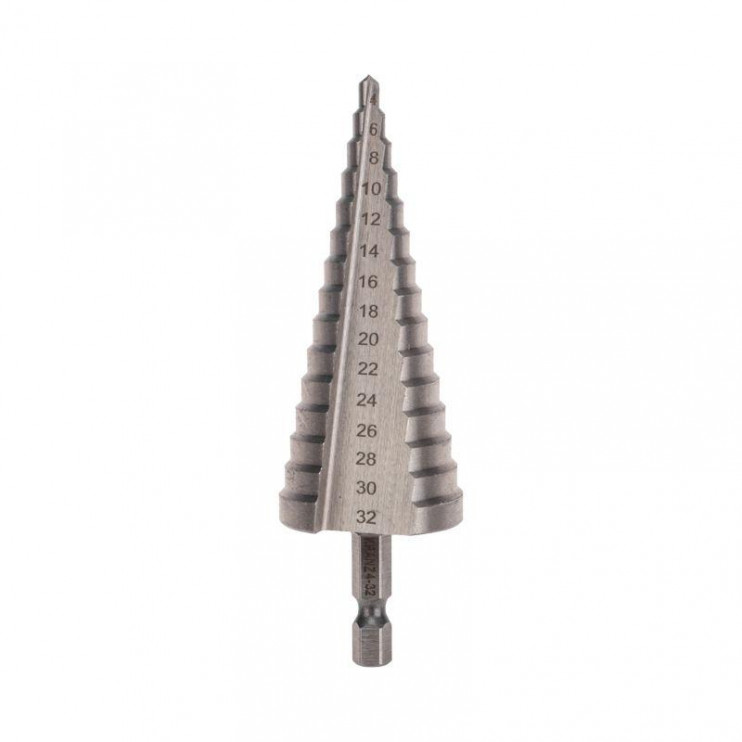 Сверло по металлу ступенчатое 4.0-32.0мм Kranz KR-12-6603