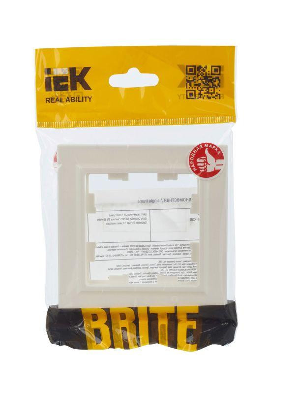 Рамка 1-м BRITE РУ-1-БрЖ жемчуж. IEK BR-M12-K36