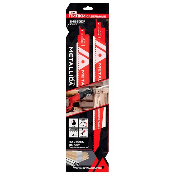 Пилки сабельные по дереву и металлу 300/275 мм S4860DF ULTRA METALLICA