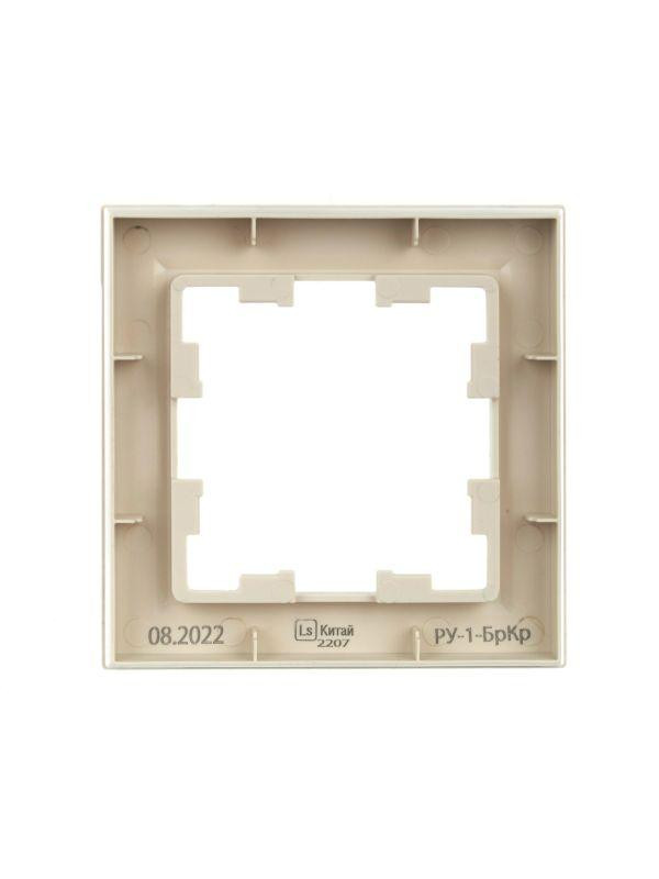 Рамка 1-м BRITE РУ-1-БрКр беж. IEK BR-M12-K10