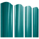 Штакетник круглый с фигурным резом 0,45х128x1500мм GRAND LINE RAL 5021