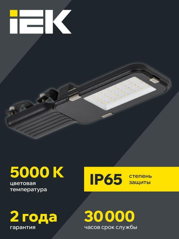 Светильник светодиодный ДКУ 1013-50Д 5000К IP65 уличный консольный IEK LDKU1-1013-050-5000-K03