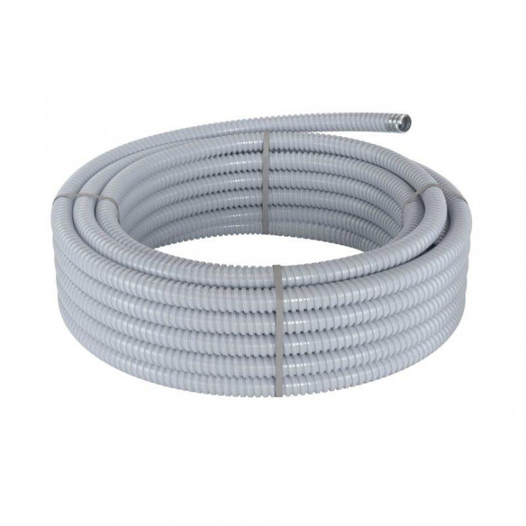 Металлорукав в ПВХ изоляции DN 20мм Dвн.20.5мм Dнар.25.5мм без протяжки сер. (уп.50м) DKC 6071R-020