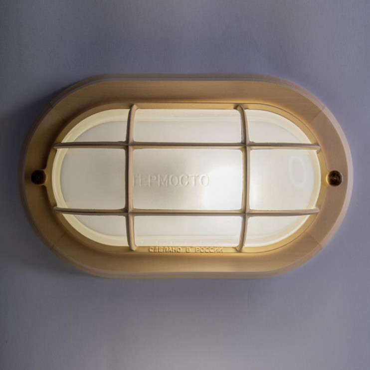 Светильник НББ 03-60-022 "Терма 1402" 1х60Вт E27 IP65 овал малый матов./корпус с решеткой дерево липа (инд. упак.) Элетех 1005501033