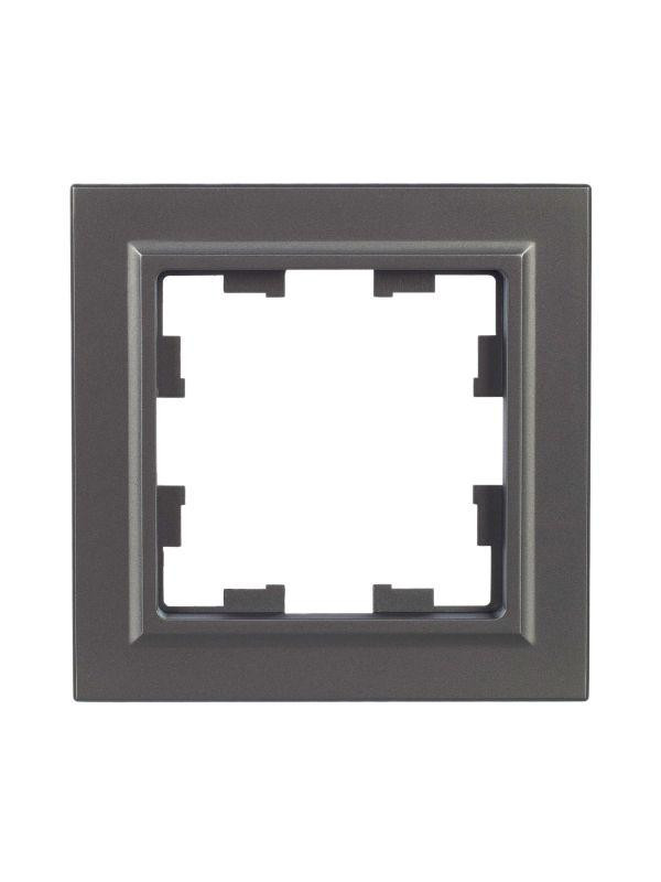 Рамка 1-м BRITE РУ-1-БрС сталь IEK BR-M12-K46