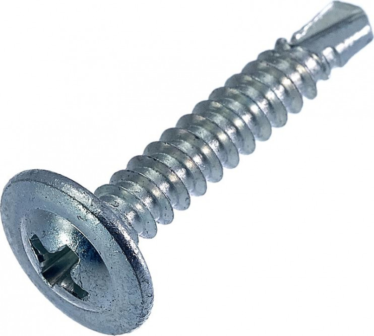 Саморез металл-металл 4.2х38 прессшайба сверло цинк (уп.50шт) европодвес СТРОЙМЕТИЗ 299547