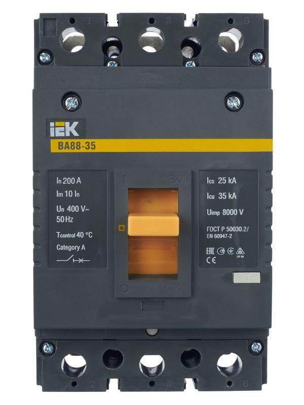 Выключатель автоматический 3п 200А 35кА ВА 88-35 KARAT IEK SVA30-3-0200