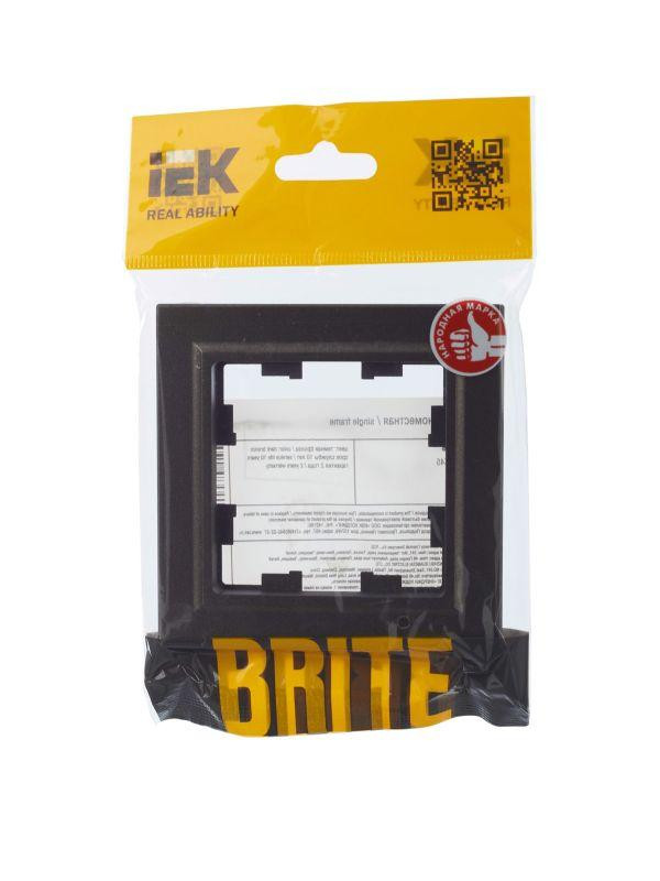 Рамка 1-м BRITE РУ-1-БрТБ бронза IEK BR-M12-K45