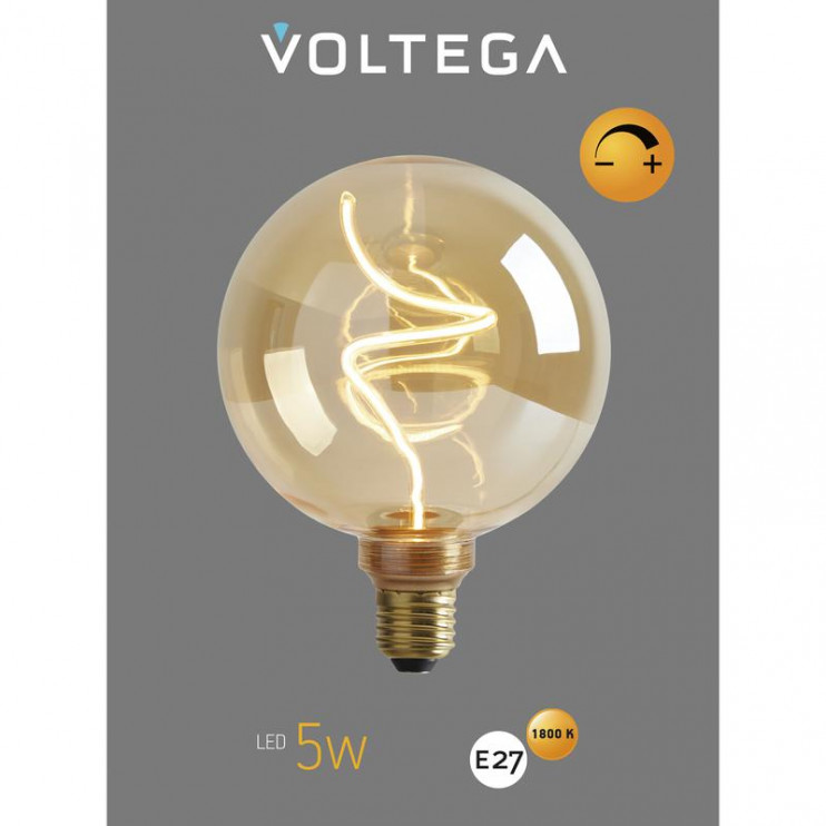 Лампа светодиодная филаментная Loft 271 G125 5Вт 1800К E27 DIM Voltega 8558