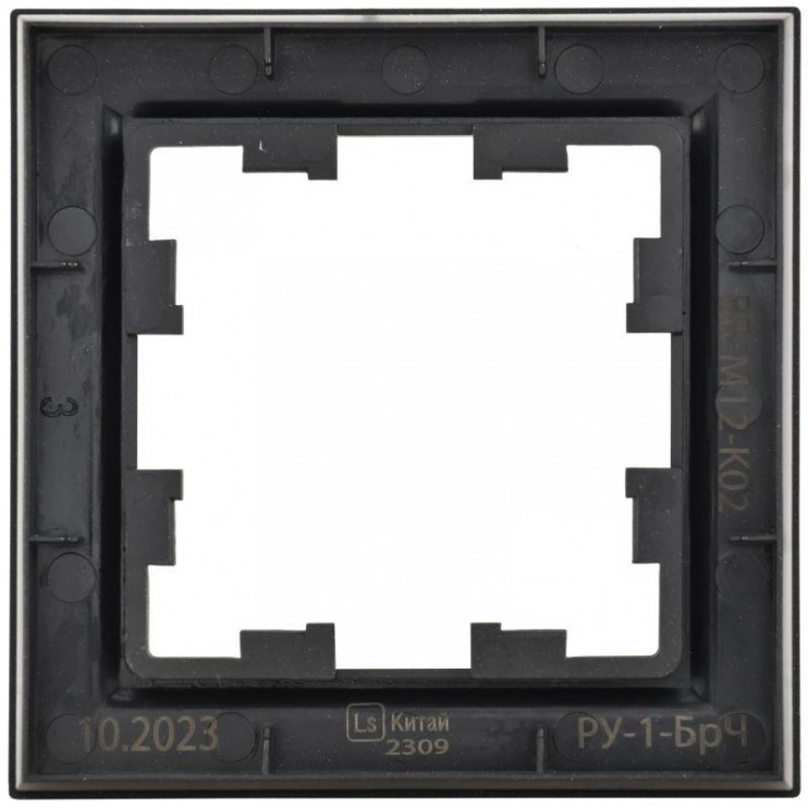 Рамка 1-м BRITE РУ-1-БрЧ черн. IEK BR-M12-K02