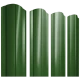 Штакетник круглый с фигурным резом 0,45х128x1800мм GRAND LINE RAL 6002