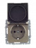 Розетка BRITE РСбш10-3-44-БрШ 16А IP44 с заземл. защ. шторки с крышкой механизм шампань IEK BR-R16-16-44-K37