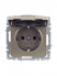 Розетка BRITE РСбш10-3-44-БрШ 16А IP44 с заземл. защ. шторки с крышкой механизм шампань IEK BR-R16-16-44-K37
