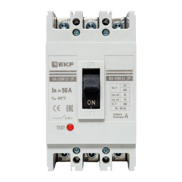 Выключатель автоматический 3п 63/50А 25кА ВА-99М PROxima EKF mccb99-63-50m