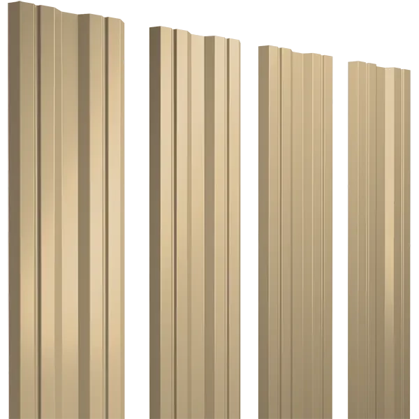 Штакетник TWIN резом 0,4х100x1800мм GRAND LINE RAL 1014