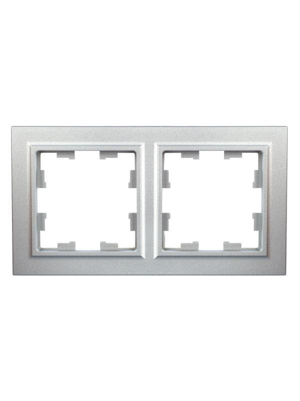 Рамка 2-м BRITE РУ-2-БрА алюм. IEK BR-M22-K47