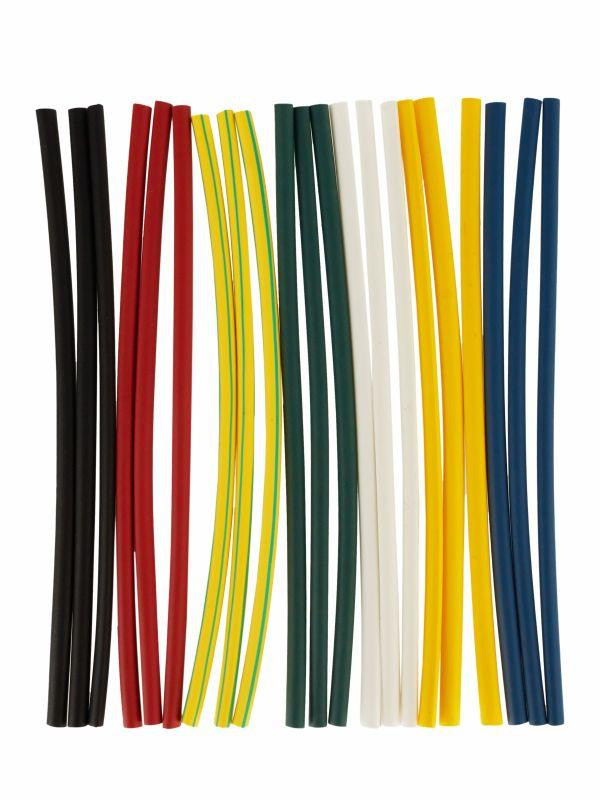 Набор трубок термоусадочных нг-LS 2/1 100мм 7 цветов по 3шт IEK UDR10-002-001-021-S