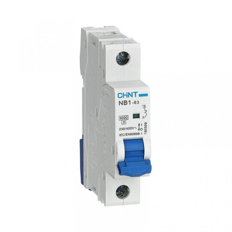Выключатель автоматический модульный 1п D 20А 6кА NB1-63 (R) CHINT 179632