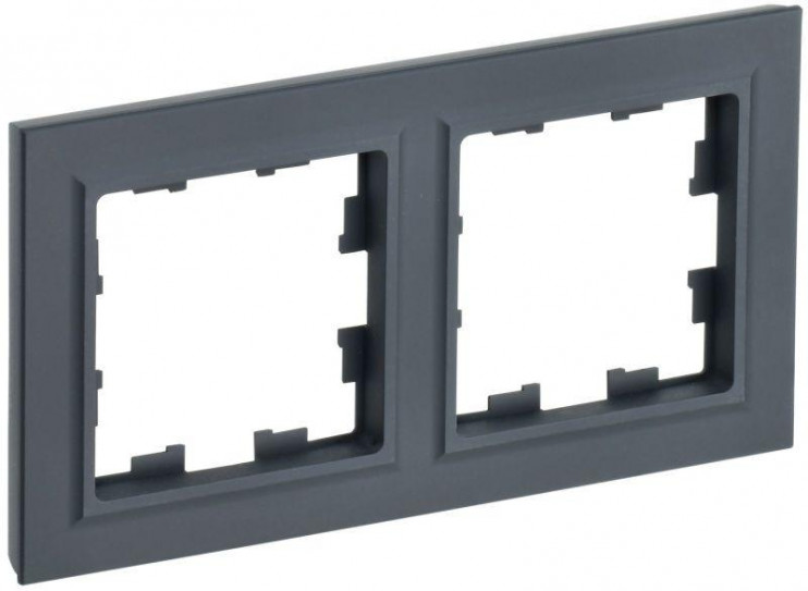 Рамка 2-м BRITE РУ-2-БрГ графит IEK BR-M22-K53