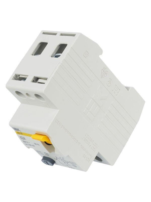 Выключатель дифференциального тока (УЗО) 2п 63А 100мА тип AC ВД1-63 KARAT IEK MDV10-2-063-100