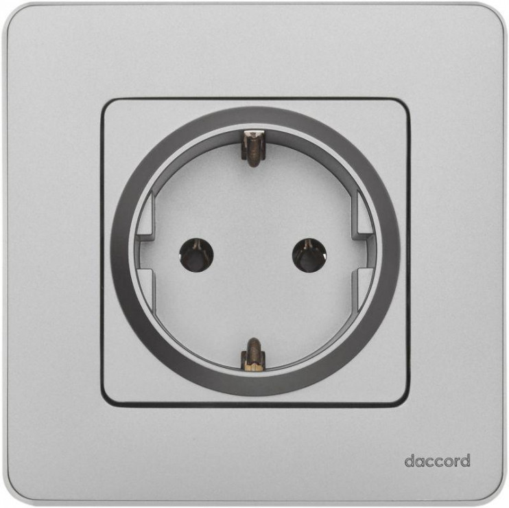 Розетка 1-м СП Inspiria 16А IP20 250В 2P+E немецк. стандарт механизм алюм. Leg 673722