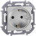 Розетка 1-м СП Inspiria 16А IP20 250В 2P+E немецк. стандарт механизм алюм. Leg 673722
