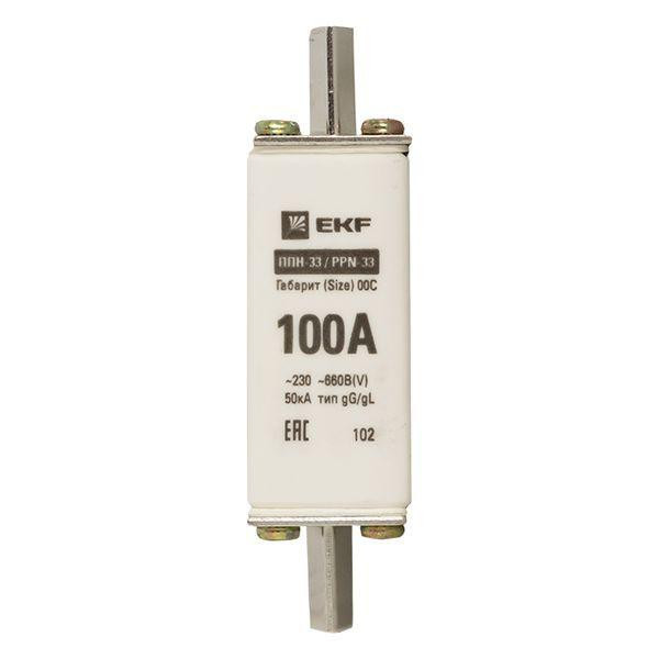 Вставка плавкая ППН-33 100/100А 50кА габарит 00С PROxima EKF fus-33/100