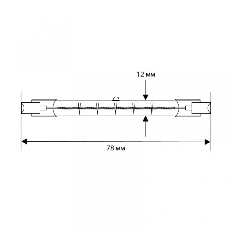 Лампа галогенная J78 100Вт линейная R7s 3000К 240В лин. 78мм Camelion 2932
