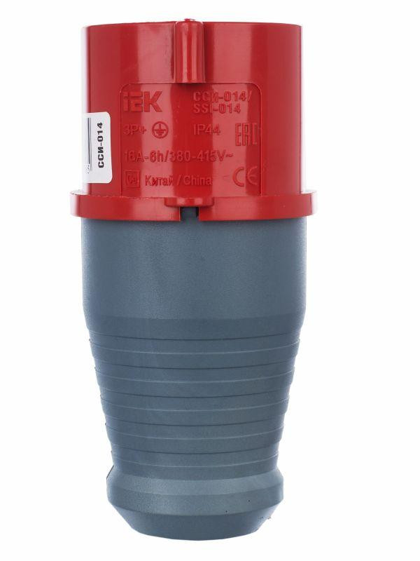Вилка эл. каб. 16А 3P+PE 380В IP44 ССИ-014 IEK PSR02-016-4