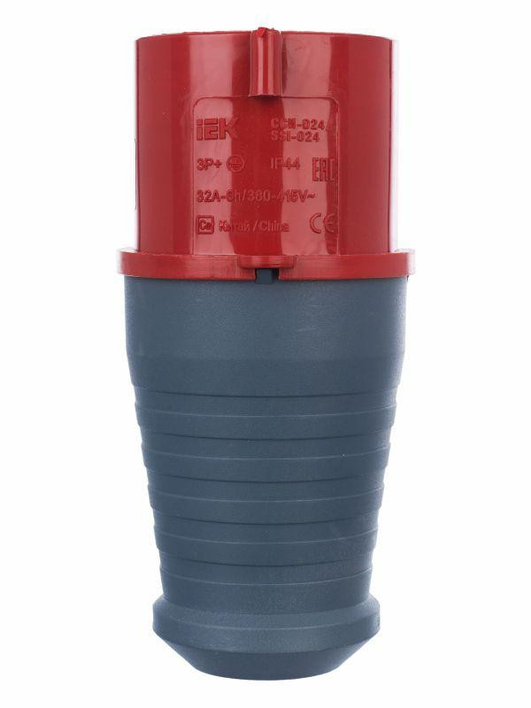 Вилка эл. каб. 32А 3P+PE 380В IP44 ССИ-024 IEK PSR02-032-4