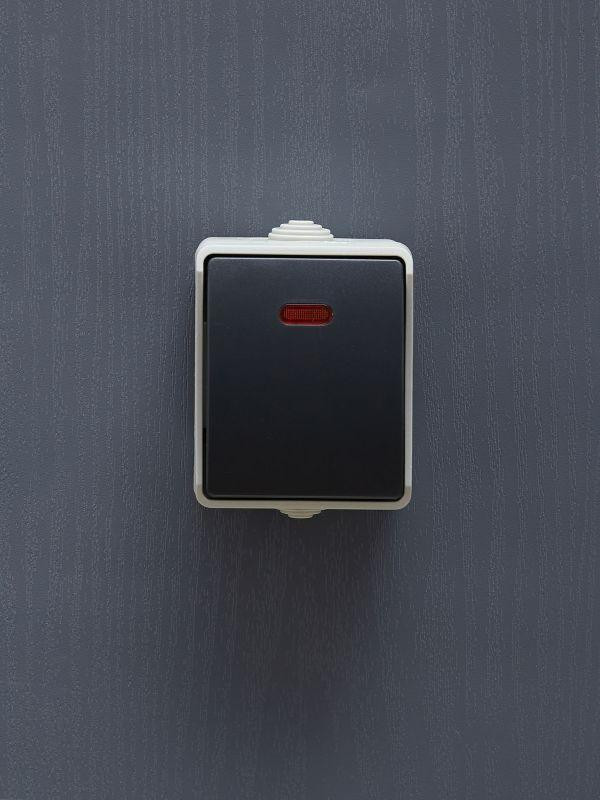 Выключатель проходной 1-кл. ОП Форс 10А IP54 ВС20-1-1-ФСр с индикацией сер. IEK EVS11-K03-10-54-DC