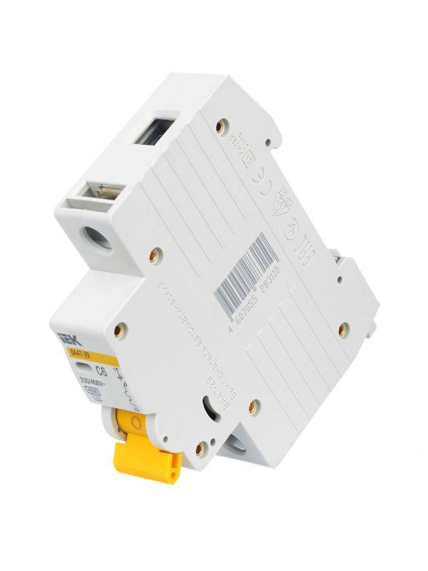 Выключатель автоматический модульный 1п C 6А 4.5кА ВА47-29 KARAT IEK MVA20-1-006-C