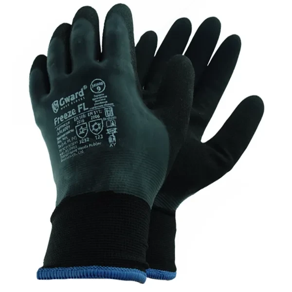 Перчатки GWARD Freeze FL Black покрытые латексом в два слоя 9 (L)
