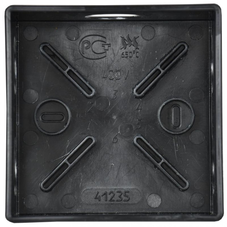 Коробка распаячная ОП 85х85х40 IP44 КМ41235 6 гермовводов черн. IEK UKO21-085-085-040-K02-44