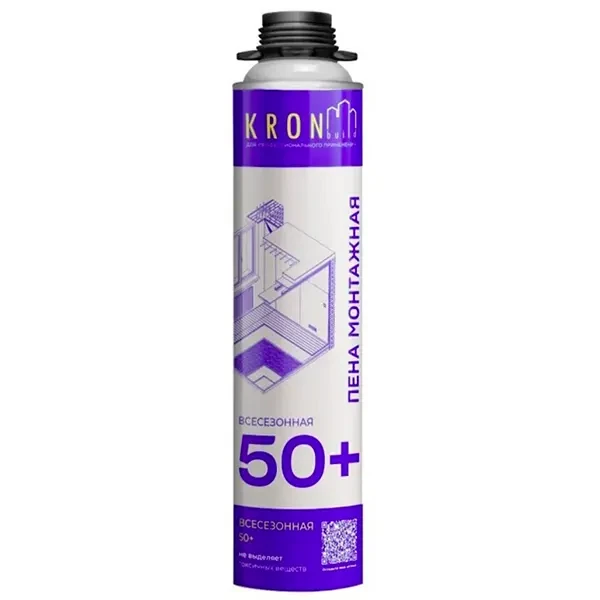 Пена монтажная всесезонная 50+ KRONBUILD