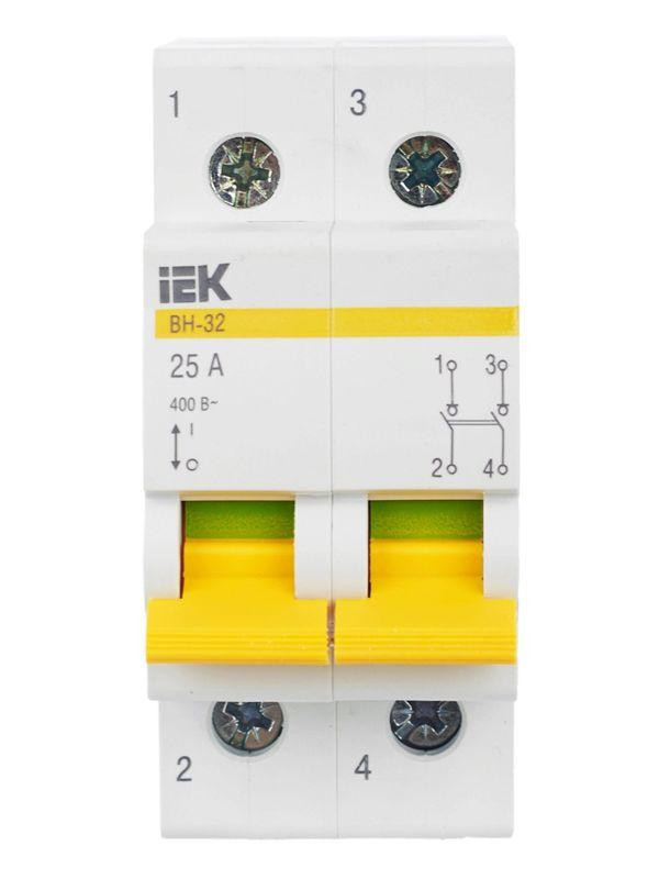 Выключатель нагрузки (мини-рубильник) 2п 25А ВН-32 KARAT IEK MNV10-2-025