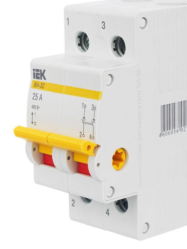 Выключатель нагрузки (мини-рубильник) 2п 25А ВН-32 KARAT IEK MNV10-2-025