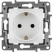 Розетка 1-м СП Etika 16А IP20 250В 2P+E с заземл. немецк. стандарт винтов. клеммы механизм бел. Leg 672221