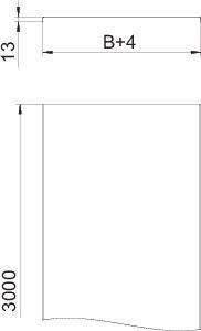 Крышка для лотка осн.50 L3000 сталь 0.75мм DRLU 050 FS оцинк. OBO 6052056