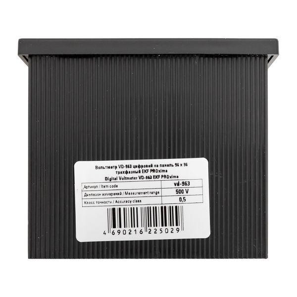 Вольтметр цифровой VD-963 на панель 96х96 трехфазный EKF vd-963