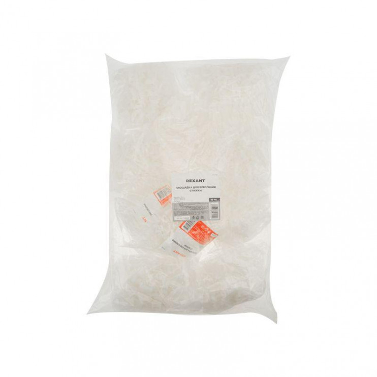 Площадка для крепления стяжки 22х16мм (ПС-2) бел. (уп.100шт) Rexant 07-2102