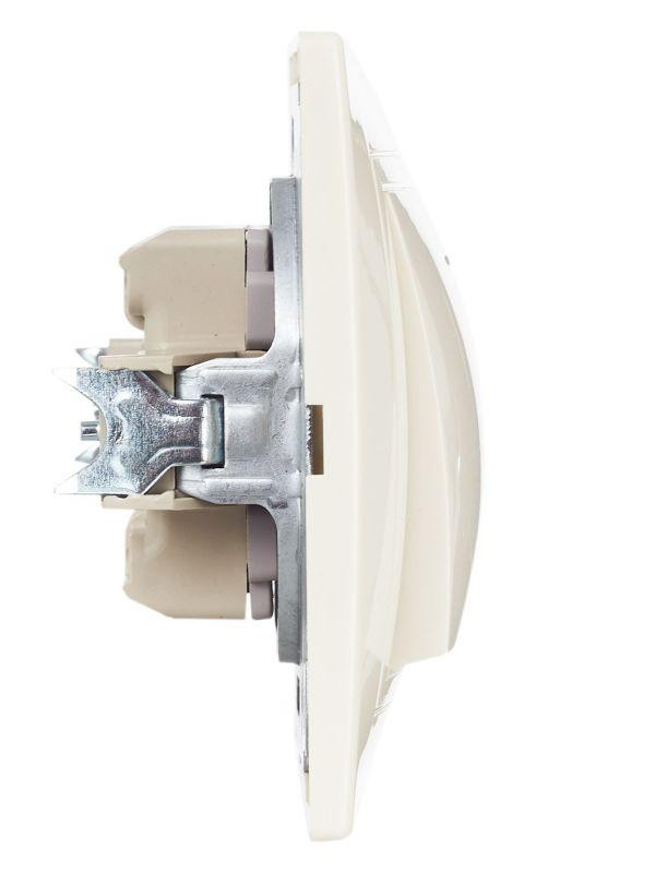 Выключатель 1-кл. СП Кварта 10А IP20 ВС10-1-1-ККм с индикацией крем. IEK EVK11-K33-10-DM