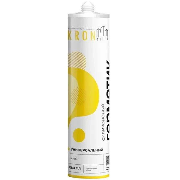 Герметик силиконовый KRONBUILD белый 280мл купить ТД АЛЬФА