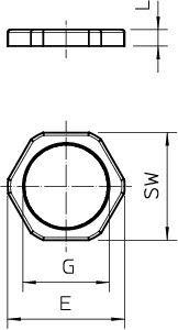 Контргайка PG-Резьба 116 VDE PG21 PA OBO 2048221