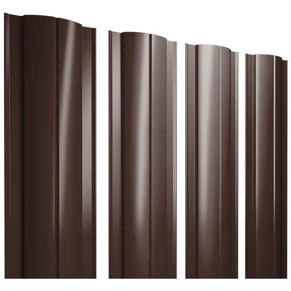 Штакетник круглый с прямым резом 0,4х128x1500мм GRAND LINE RAL 8017