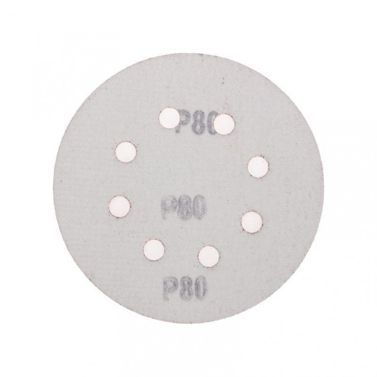 Диск абразивный перфорированный на ворсовой основе на липучке P80 125мм (уп.10шт) Kranz KR-91-1166