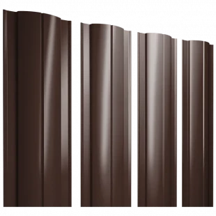 Штакетник круглый с прямым резом 0,4х128x2000мм GRAND LINE RAL 8017