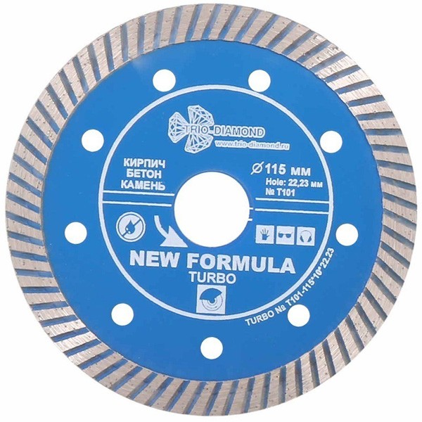 New Formula Turbo ⌀115мм TRIO-DIAMOND диск алмазный отрезной для УШМ