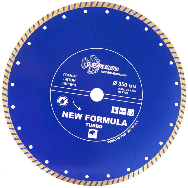 New Formula Turbo ⌀350мм TRIO-DIAMOND диск алмазный отрезной для Бензорезов и Шоврезчиков